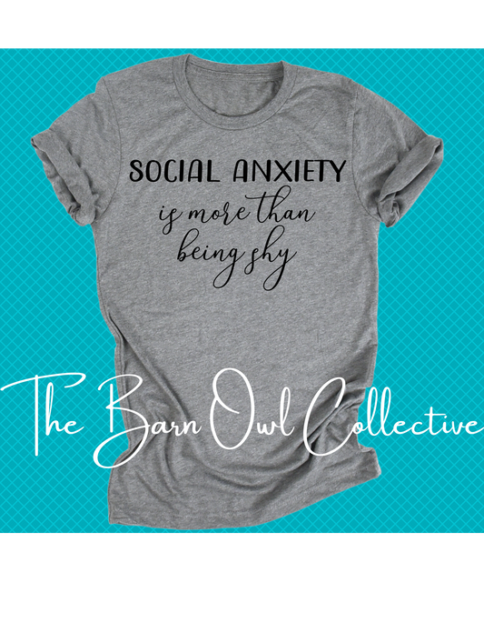 Social Anxiety Mental Health Graphic T-Shirt
