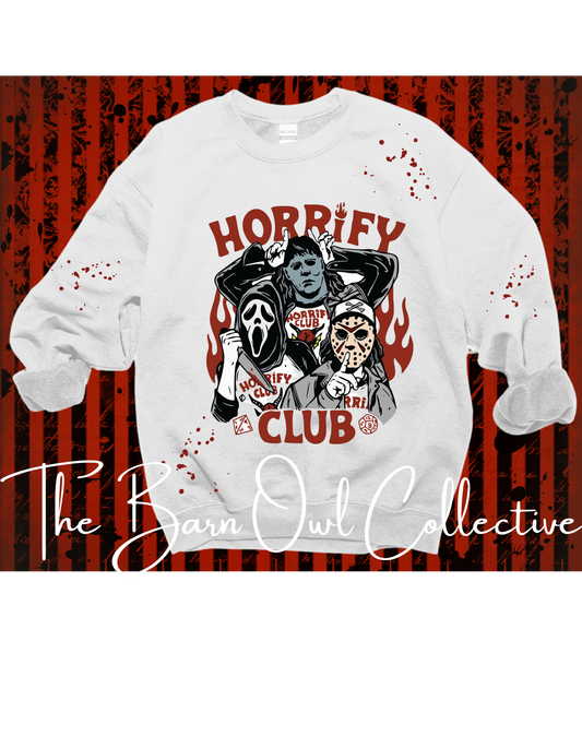 Horrify Club Splatter Crewneck Sweatshirt