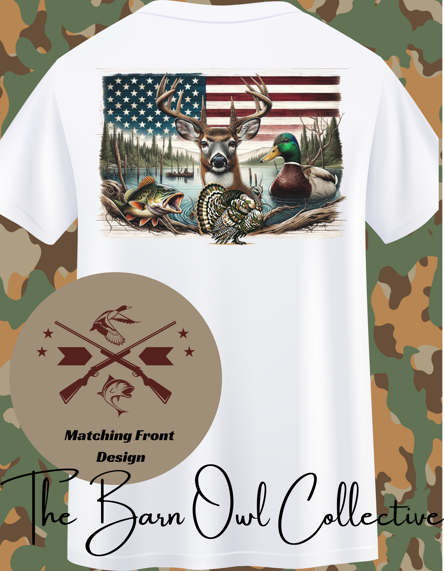 Patriotic Hunt Life Unisex Crewneck T-Shirt