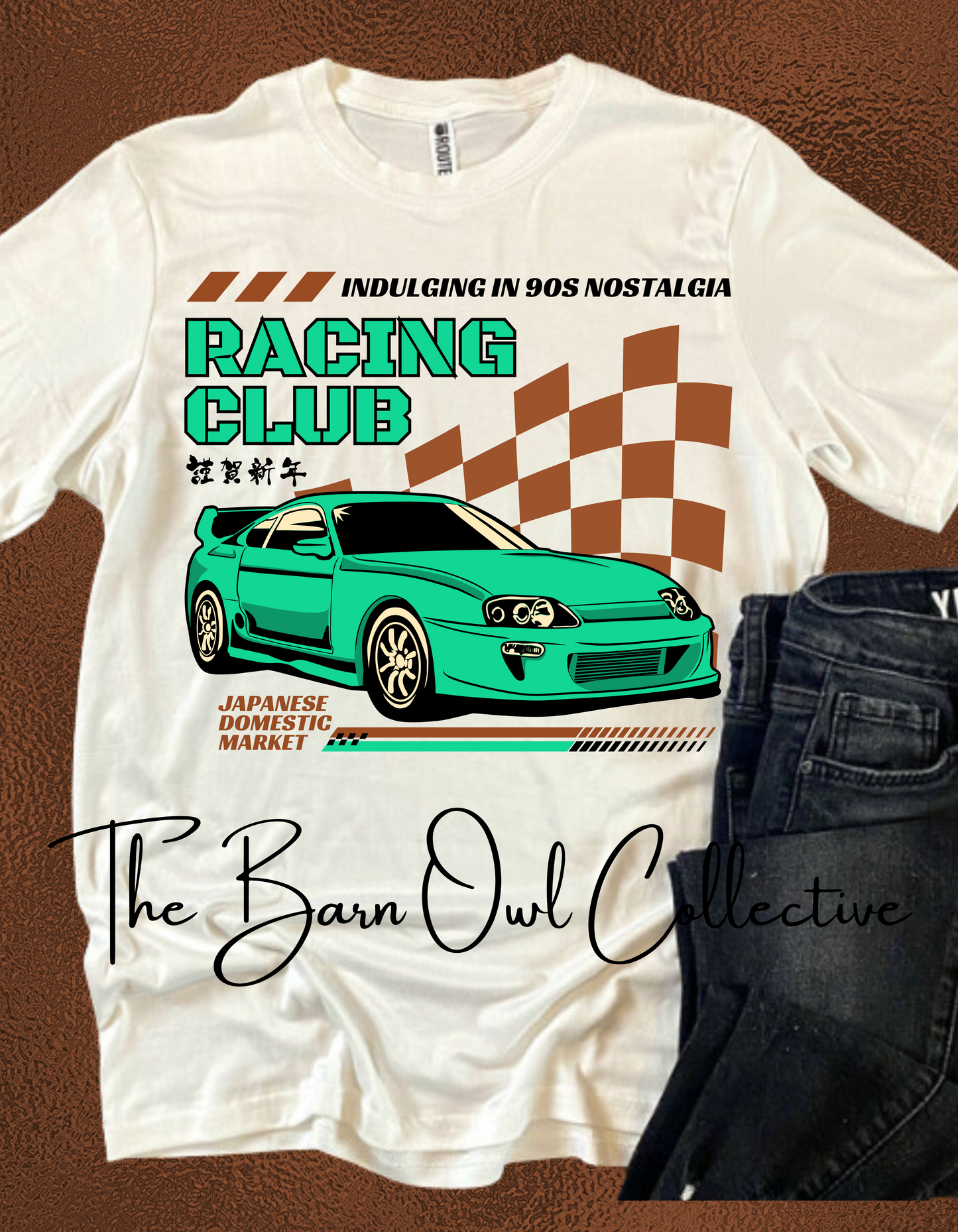 90's Nostalgia Racing Crewneck T-hemp