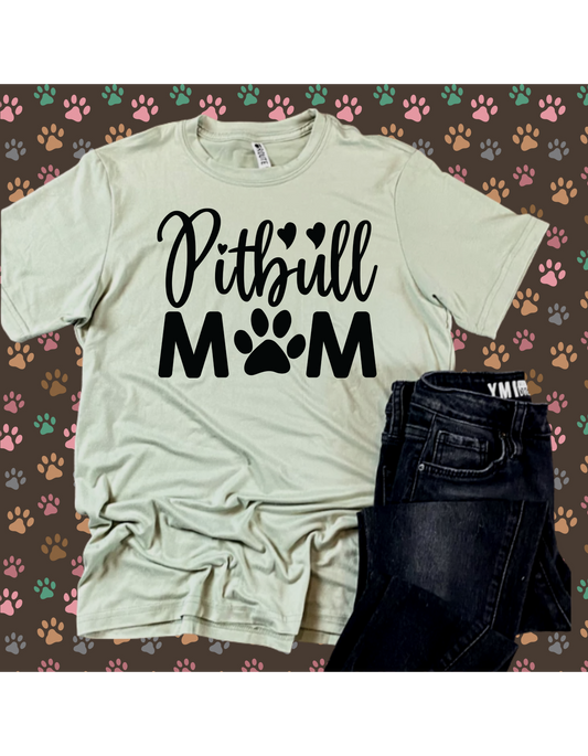 Pitbull Mom Soft-Style Graphic T-shirt