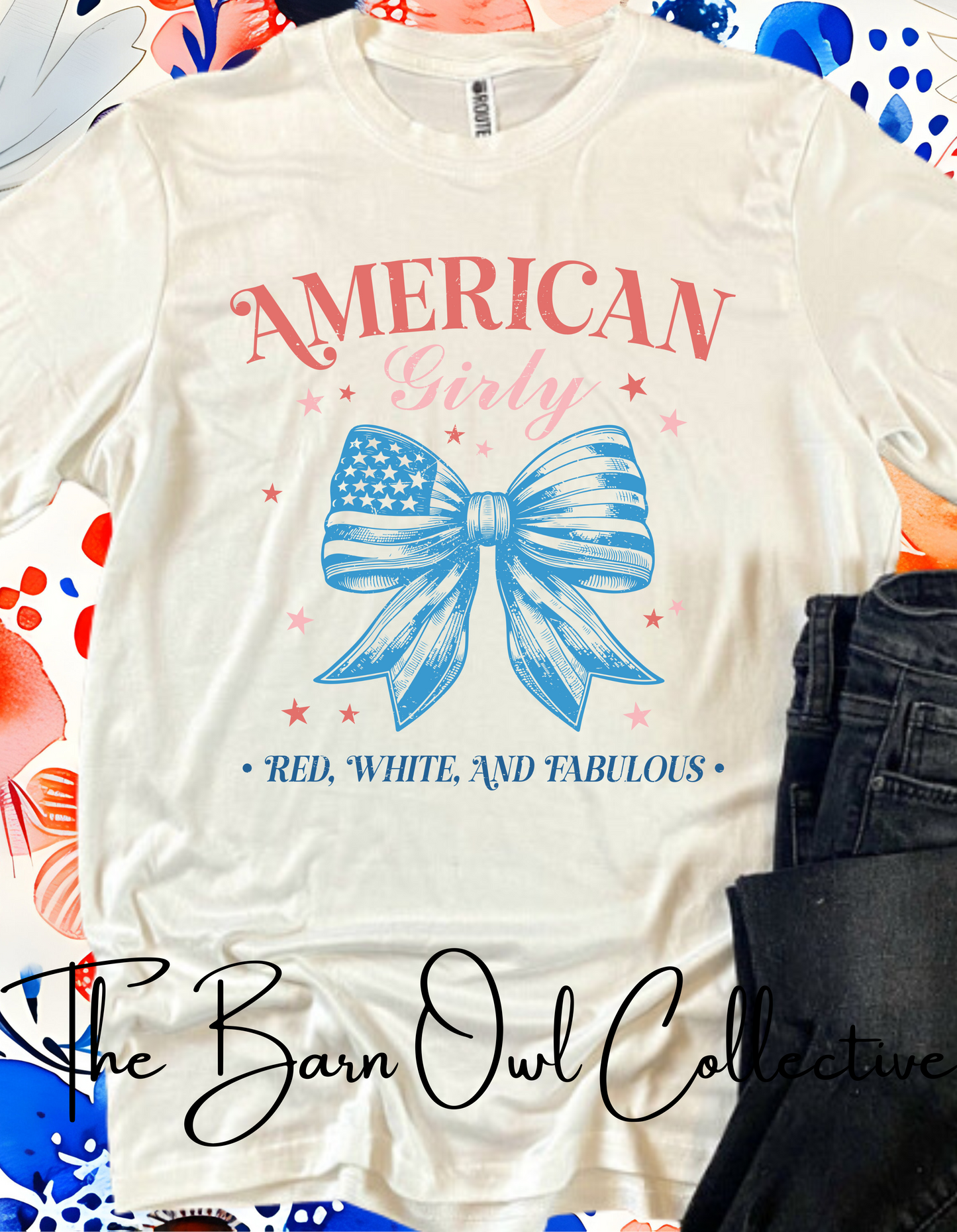 American Girly Womens Graphic Crewneck T-Shirt