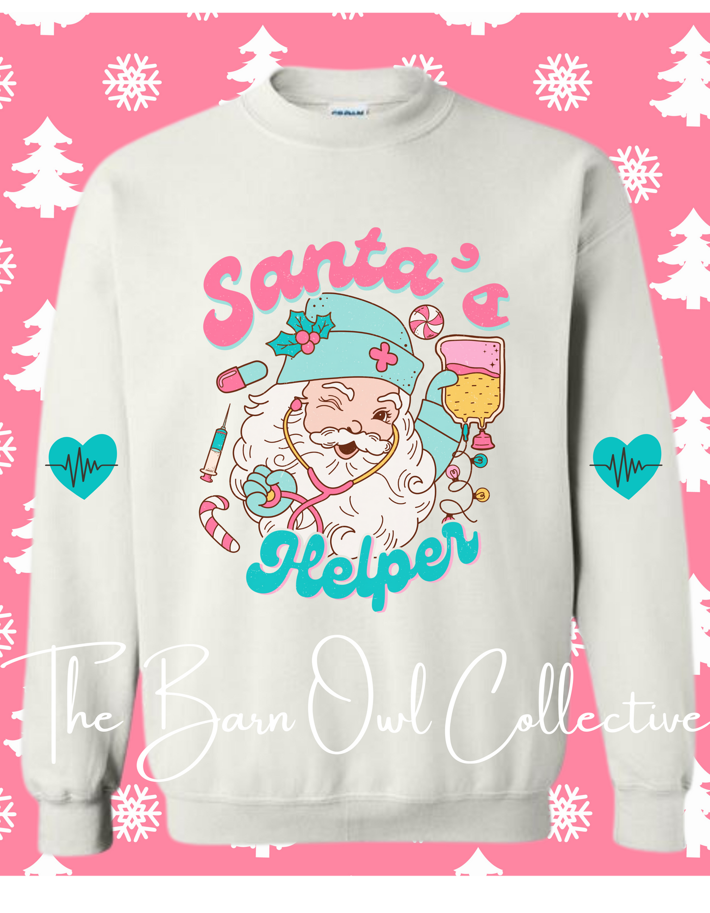 Santa's Helper Nurse Crewneck Sweatshirt