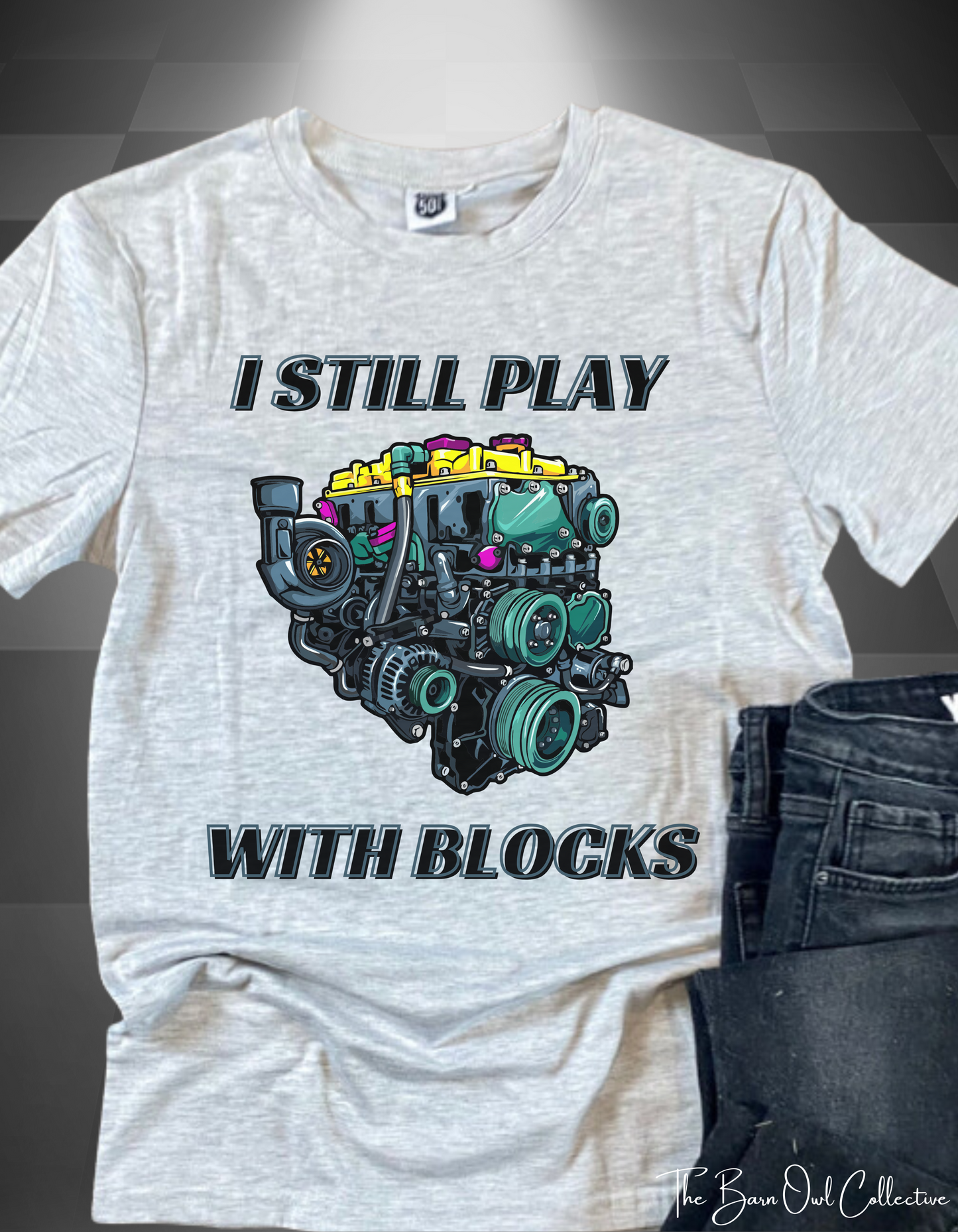 I Still Play with Blocks Unisex Crewneck T-shirt.