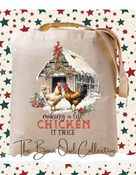 Making A List & Chicken It Twice Tote Bag