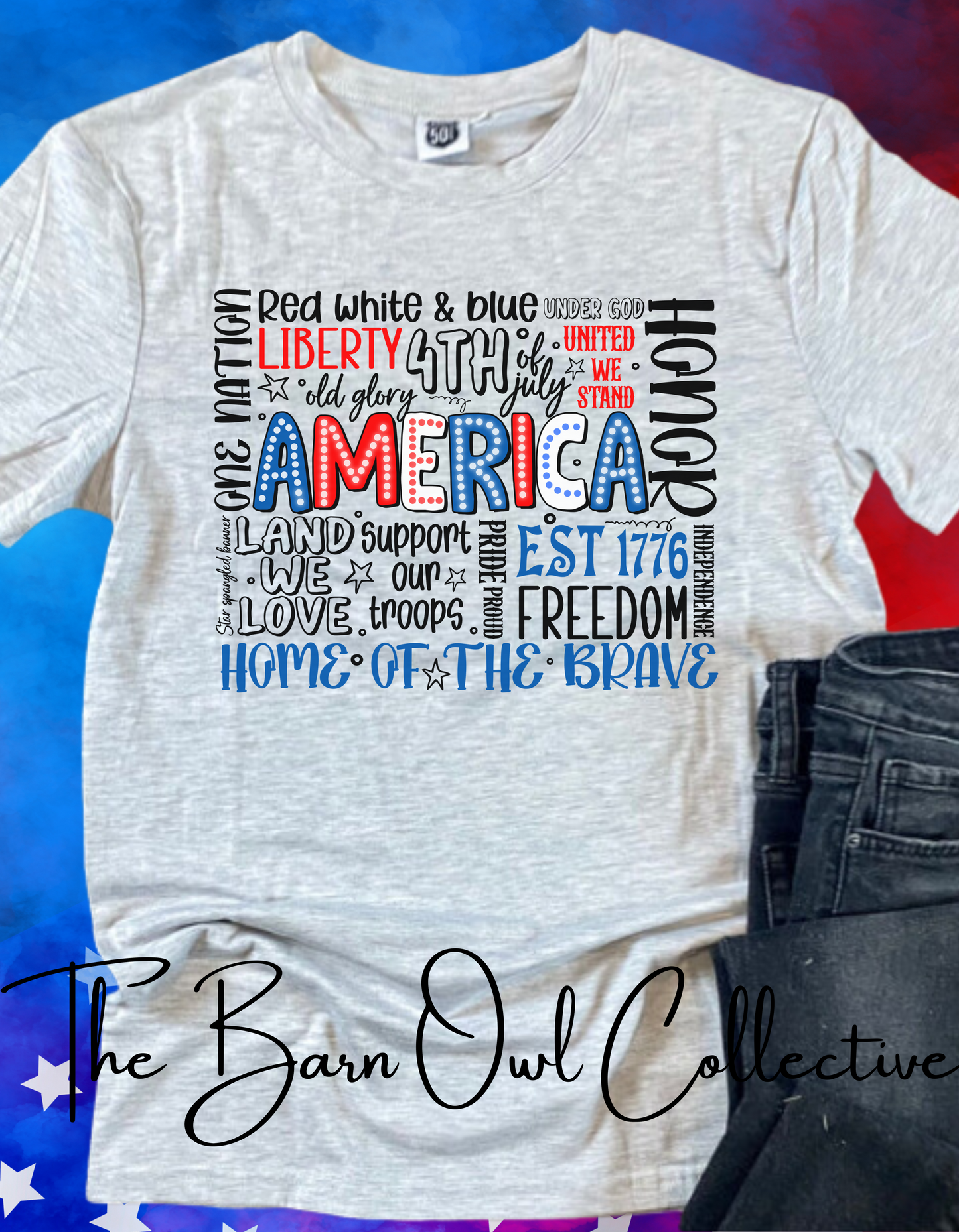 Tribute To America Women's Graphic Crewneck T-Shirt