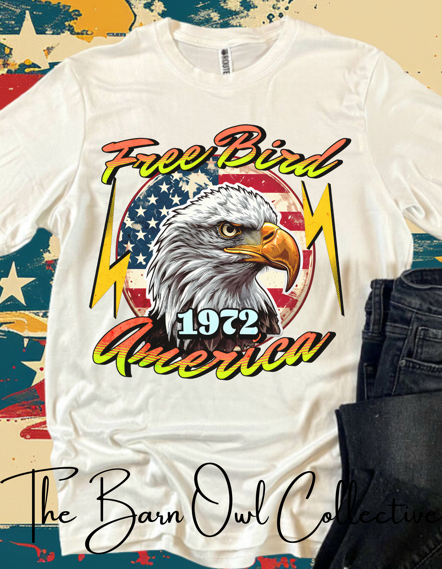 Gratis Bird America Unisex Crewneck T-hemp