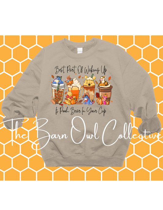 Pooh Bear In Your Cup Crewneck Sweatshirt