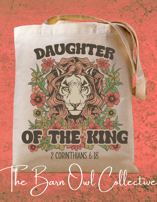 Daughter Of the King Retro Tote Bag