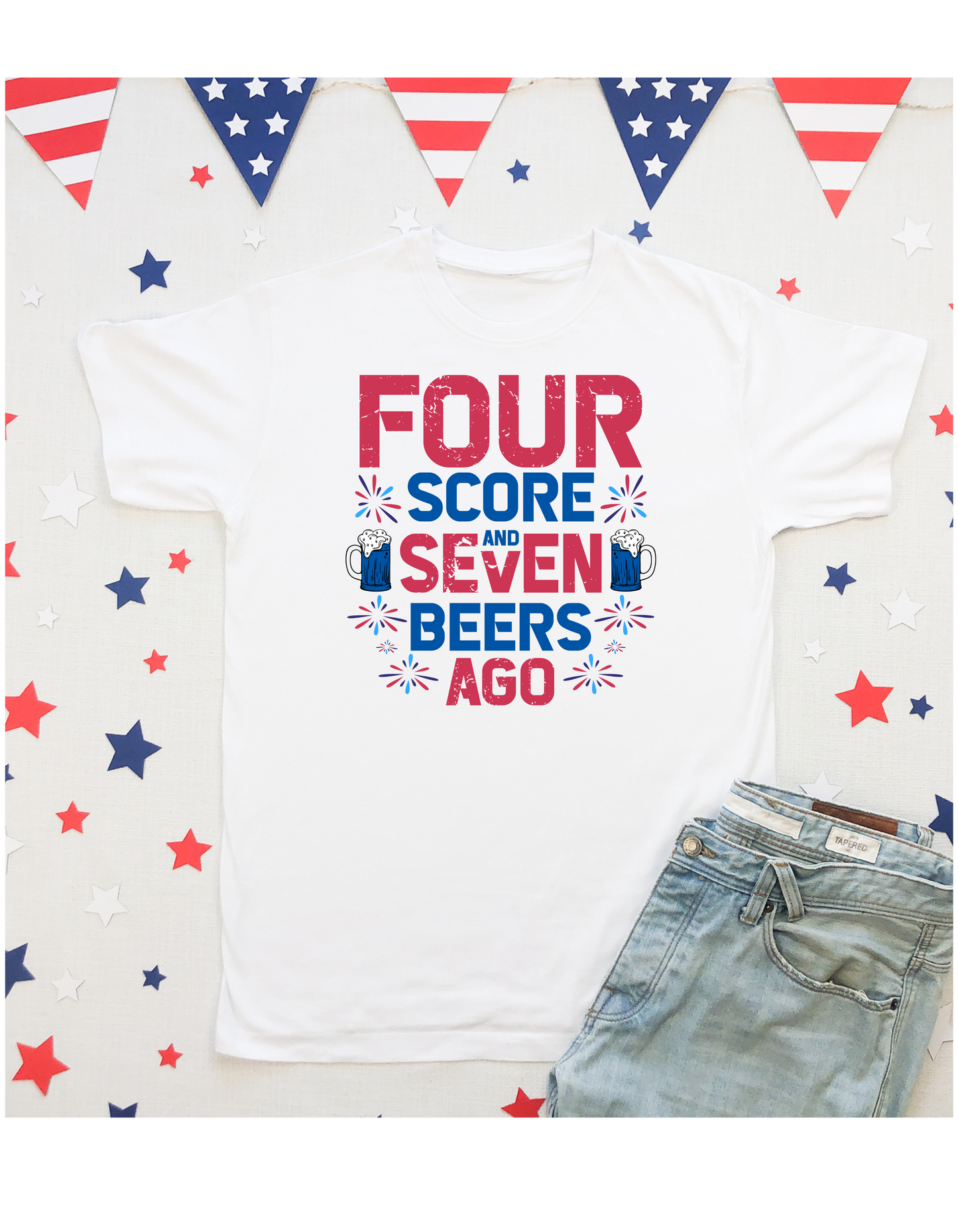 Four Score & Seven Beers Ago Men's Graphic T-Shirt