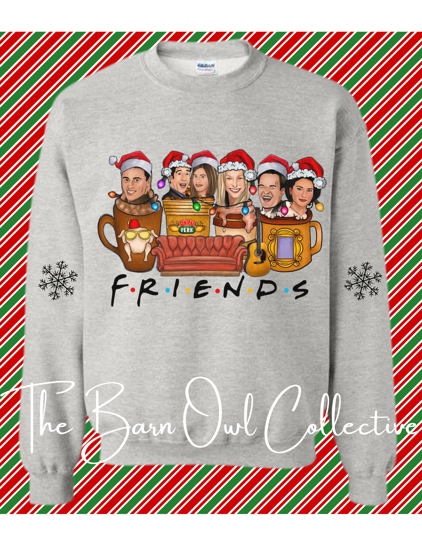 Classic Christmas Movie Friends Crewneck Sweatshirt
