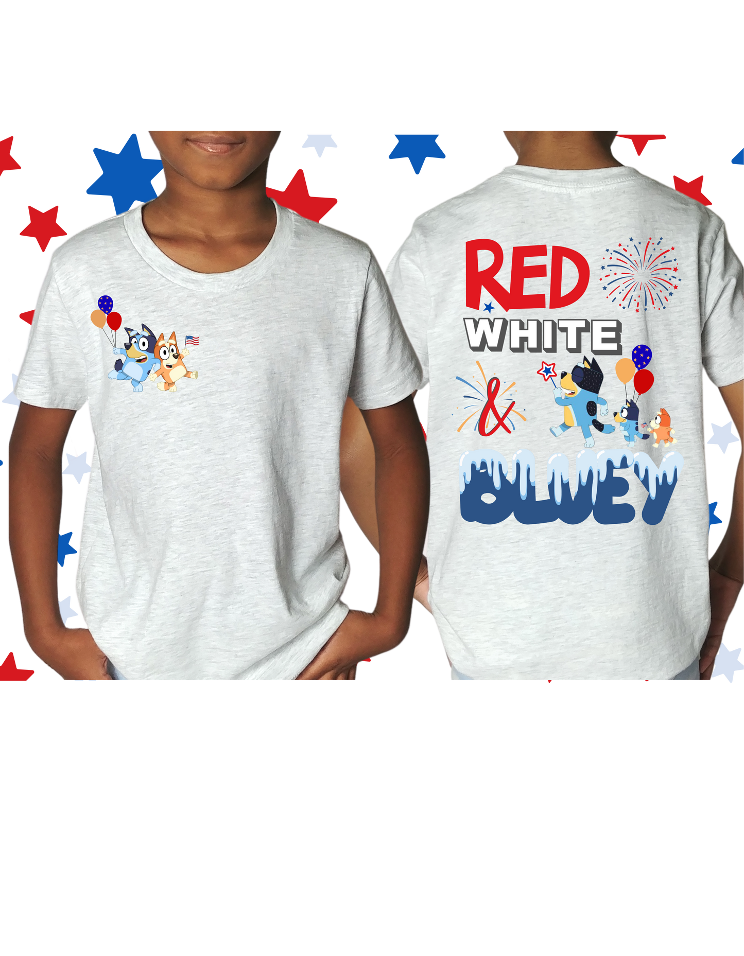 Red, White & Bluey July Unisex Graphic T-Shirt