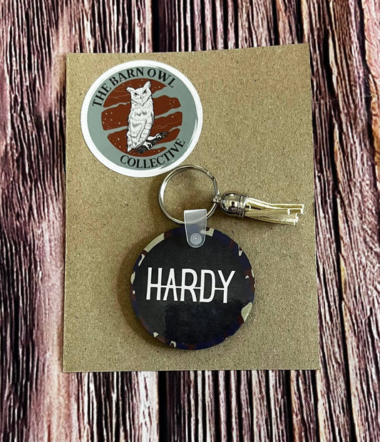 Hardy Round Graphic Keychain- The Barn Owl Collective